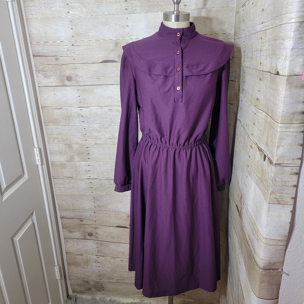 Vintage 80s Avon Fashions, Purple Dress Size 13/14